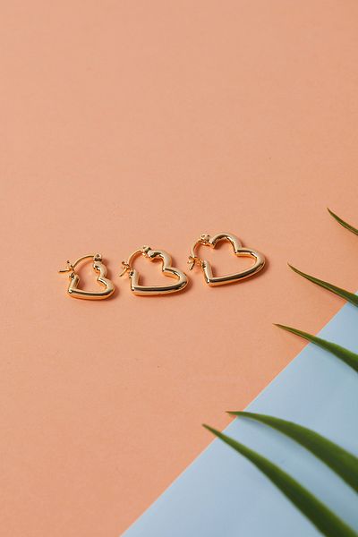 Elika Silver Heart Model Women's Bijouterie Earrings