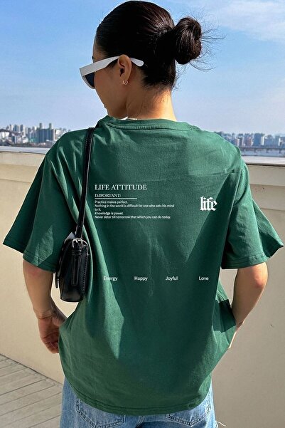 Adrift Uniseks Life Baskılı majica