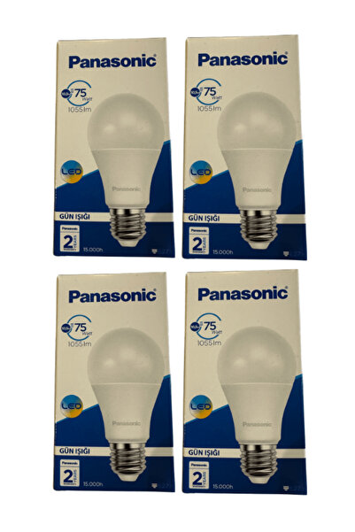 PANASONIC 10,5W (75W) 4000K (Günışığı) E27 Duylu Led Ampul (4 Adet)