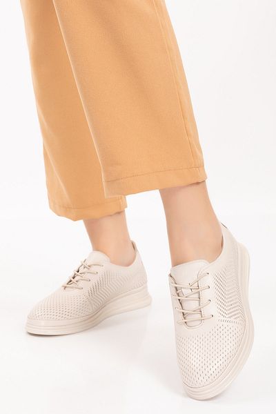 Gondol Pantofi de vară confortabili de zi cu zi din piele naturală yt.113 - bej - 41