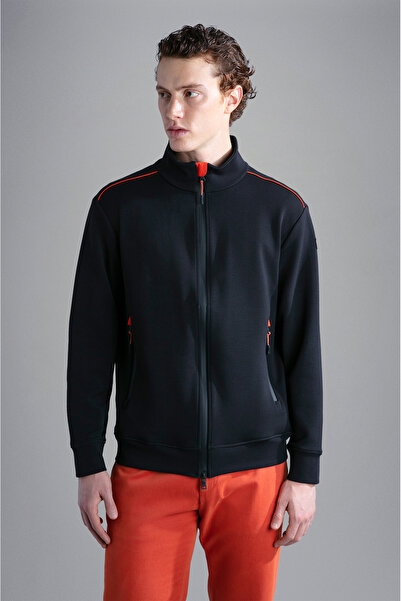 PAUL&SHARK MEN'S ZIPPED SWEATSHIRT C.W. COTTON
