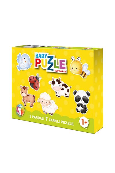 MERT BEBEK Baby Puzzle Animals - Baby Puzzle Vehicles Set of 2