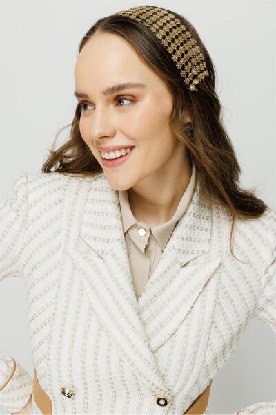 Esswaap Kruvaze Kapamalı Şerit Detaylı Pantolon Ceket Takım Vizon