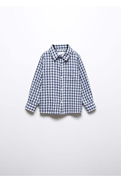 MANGO Baby Slim Fit Kareli Gömlek