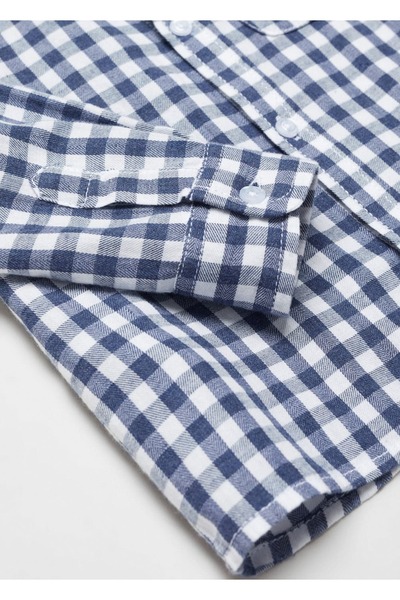 MANGO Baby Slim Fit Kareli Gömlek