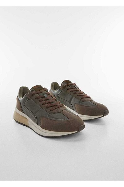 MANGO Man Sneakers aus gemischtem Leder