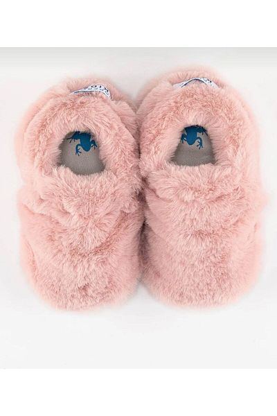 HOPFRÖG Furry Furry Pink Fur Barefoot Booties