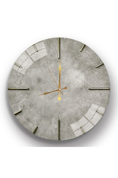 EMYA HOME ساعة زجاج ستون جولد - 40 سم