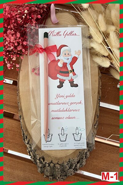 partiyy 15 Adet Yılbaşı Tohumlu Kalem hediyelik