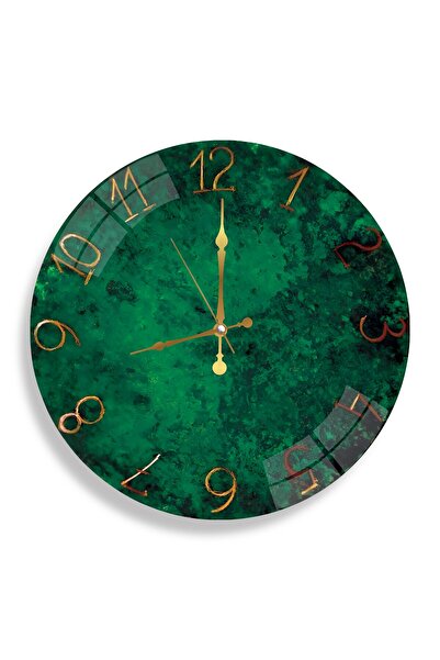 EMYA HOME Ceas din sticlă vintage verde - 40 cm