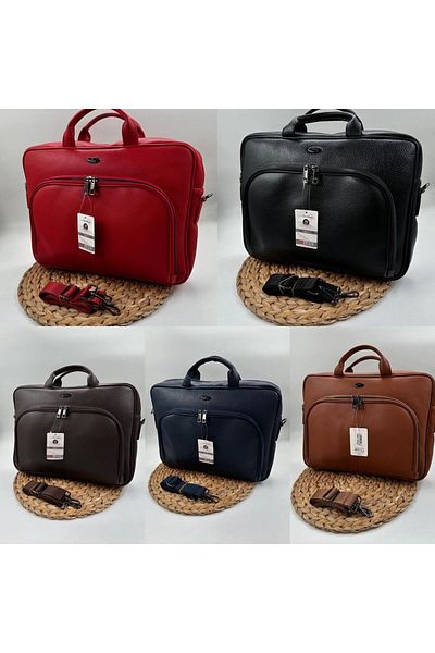 YOGII Model Mendip pentru laptop și servietă cu curea de umăr și de mână din piele artificială impermeabilă VIP