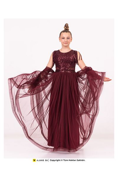 RAMON&ARTOS Evening Dress And Graduation Waist Detailed Girl Dress