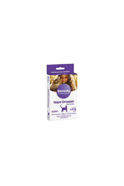BEMOTY KEDİLER İÇİN TÜY ve DERİ BAKIM YAĞI (1-5kg) 3x1 ml