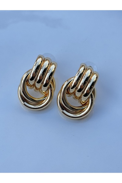 Lavian Accessories سلسلة هايلي حلق ذهبي ثلاثي
