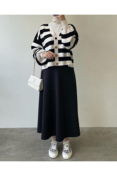 MODAALFABE Modaalfa Hijab Fusta evazată Puff Scuba