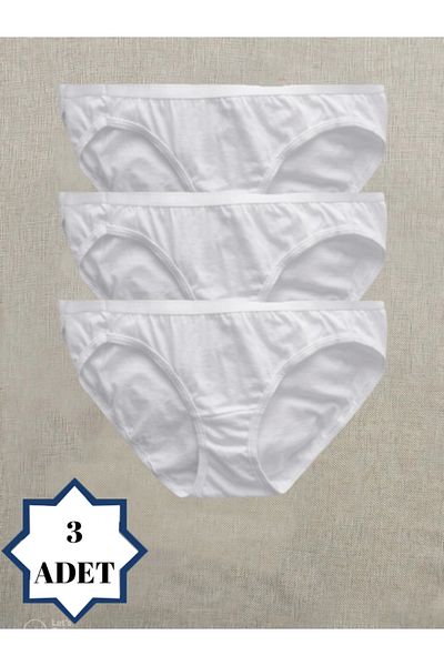 Adeniz Chiloți de bikini din lycra din bumbac, 6 piese, color uni