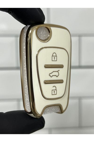 BARKAS ELEKTRONİK Hyundai i10 i20 i30 iX30 iX35 Switchblade Nano Key Case White