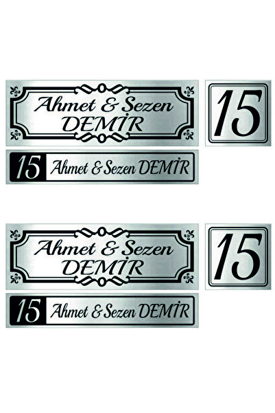 Tekin Store 3'lü Set Kapı Isimliği, Kapı Numarası, Posta Kutusu Isimliği