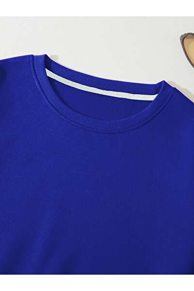 Ginevra Hanorac oversize pentru damă, crop de bază, cu fleece în interior