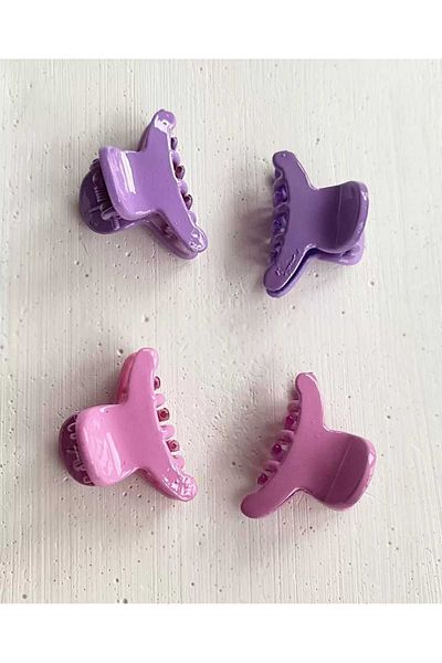 Pudraksesuar 4-Piece Mixed Color Small Size Latch Buckle