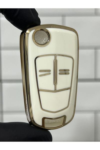 BARKAS ELEKTRONİK Opel Astra H Corsa D Vectra C Corsa C Combo Switchblade Nano Key Case White