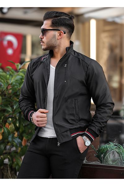 ixir Classic Zippered Black Seasonal Men's Coat & Jacket - Trendyol