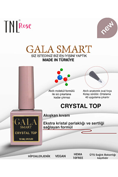 tnl professional Tnl Rose Gala Smart Ekstra Parlak Crystal Top Coat Kalıcı Oj...