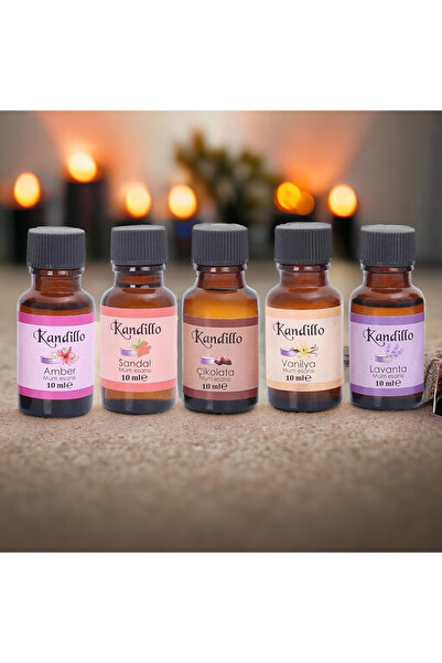 Dünya Magnet Mum Esansı Seti, 5 Li, Amber, Çikolata, Lavanta, Sandal, Vanilya...
