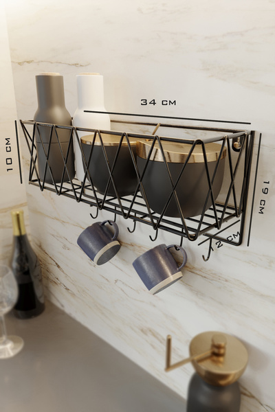 boz concept home Mutfak Rafı Lüks Baharatlık Kağıt Havlu Mutfak Sepet Raf Dekoratif Baharatlık Düzenleyici Sepet