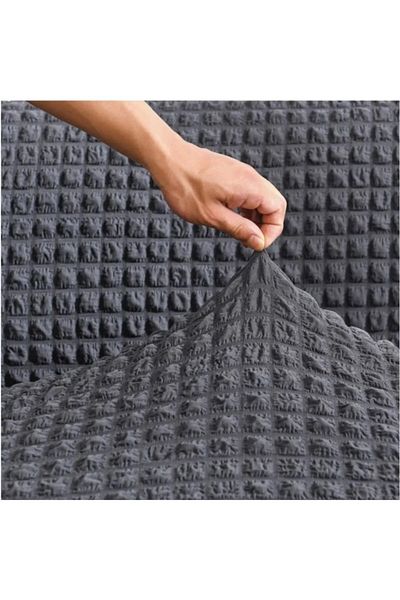 Eldost Ticaret Eldost L Corner Sofa Cover - Skirtless, Oversized, Elastic, Standard 1 Piece
