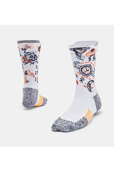 Under Armour Unisex UA ArmourDry™ Koşu Cushion Mid-Crew Çorap 1376076-102