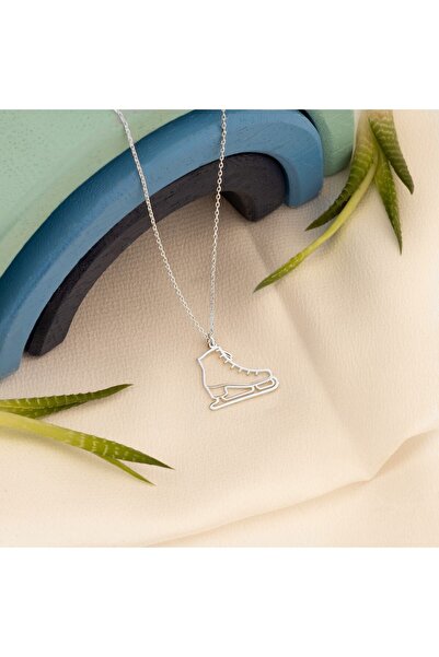 Dkmn Silver Buz Pateni Biçimli 925 Ayar Kadın Gümüş Kolye