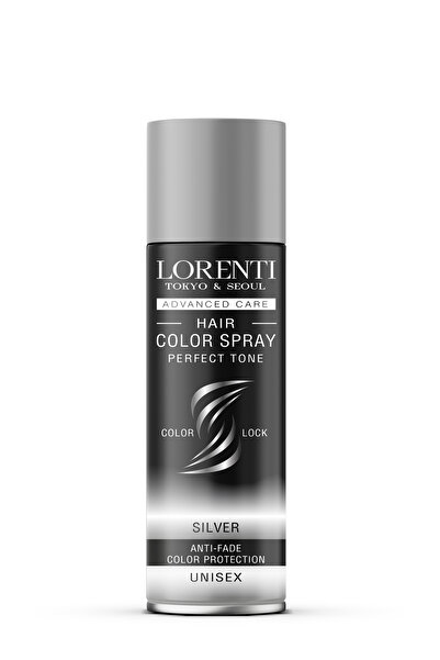LORENTİ Geçici Renkli Saç Spreyi - Gümüş Gri Silver 150 ml Mech