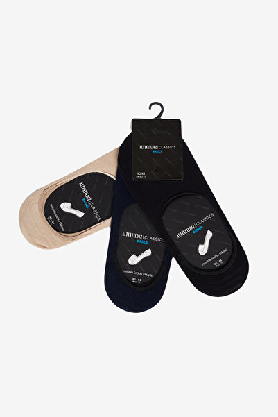 ALTINYILDIZ CLASSICS Мъжки черно-тъмно синьо-бежови противоплъзгащи силиконов...