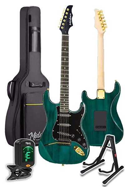 Midex Glc-40gr Pro Yeşil Elektro Gitar (stand Gigbag Tuner Askı Pena Kablo Yedek Tel Capo )