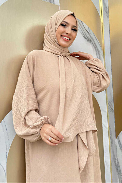 Bym Fashion Prayer Dress with Shawl 3857 Stone