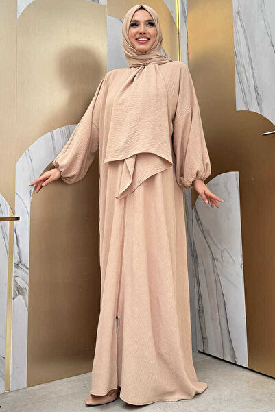 Bym Fashion Prayer Dress with Shawl 3857 Stone
