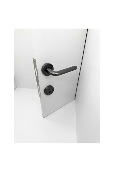 KOLDOOR AL48 Araç Mat Skoç Füme Rozetli Oda Kapı Kolu 4 Takım