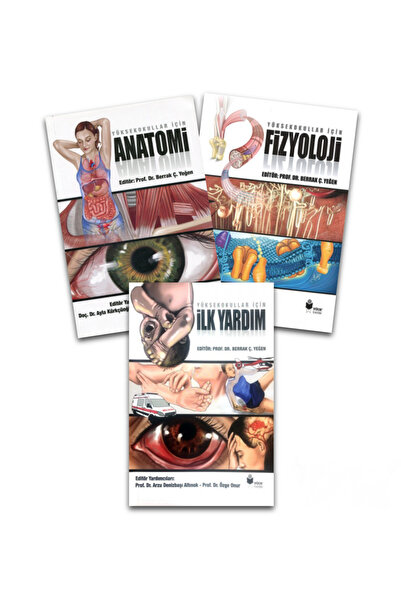 Ema Tıp Kitabevi Yüksekokullar için Fizyoloji - Anatomi - İlkyardım - 3lü Set
