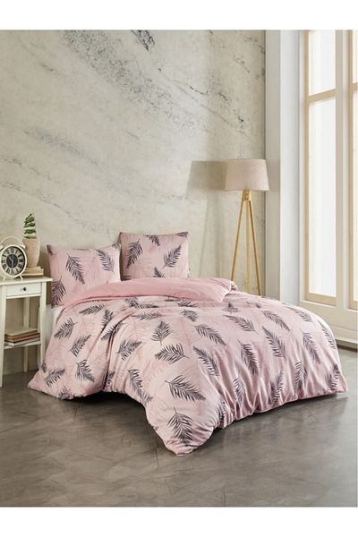Lotusline Single Duvet Cover Set - Set Feather Pattern Double Sided Fade Resistant