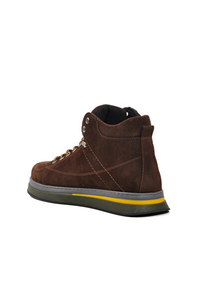 Pierre Cardin Ανδρικές μπότες από γνήσιο δέρμα 1361654-24K καφέ Nubuck