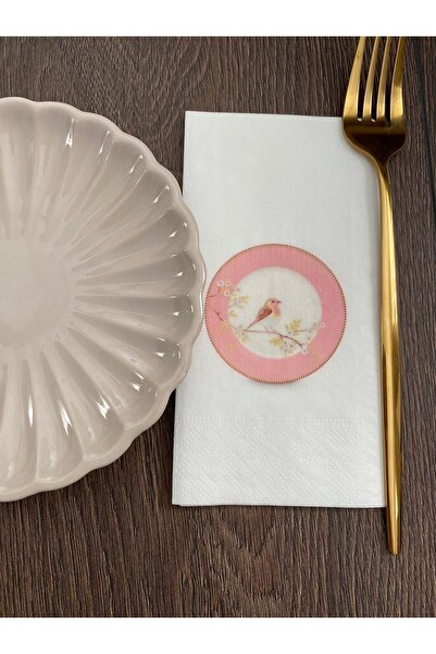 busrasdesign طبق بيب 2 منديل مطبوع 16 قطعة