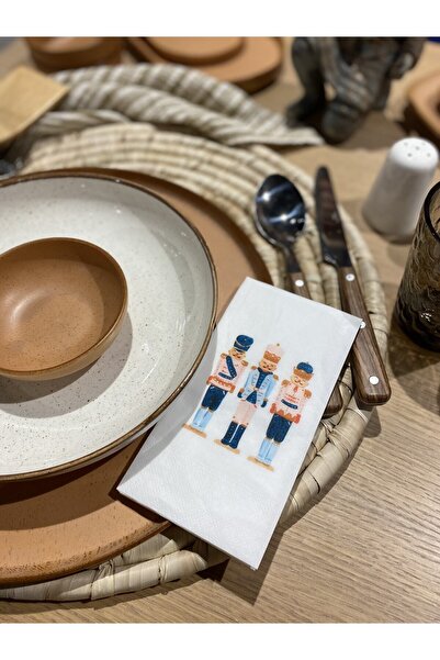 busrasdesign منديل عرض مطبوع من Nut Cracker مكون من 16 قطعة