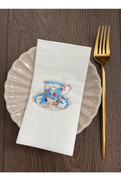 busrasdesign كوب 1 منديل مطبوع 16 قطعة