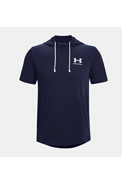 Under Armour Erkek UA Rival Terry Kısa Kollu Kapüşonlu Üst 1370396-410