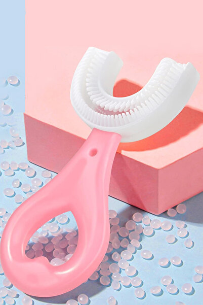 Factorial U Şekli Bebek Diş Fırçası Pembe Yeni Nesil Fırça 2-6 Yaş Erkek Kız ...