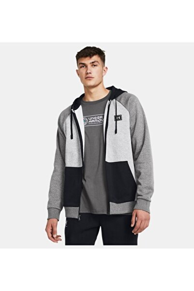 Under Armour Erkek UA Rival Fleece Colorblock Tam Boy Fermuarlı 1383096-011