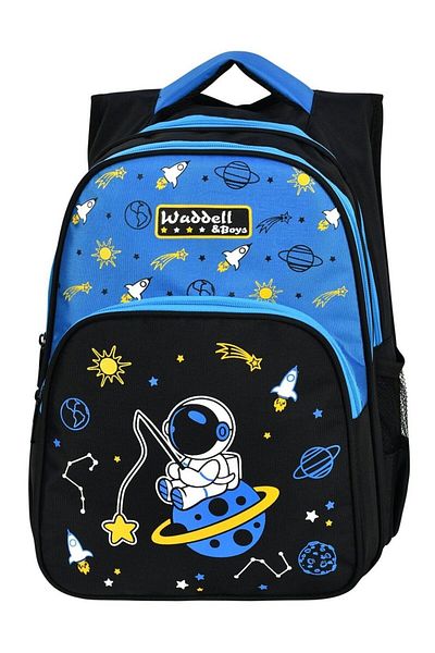 Puzmo Geanta Waddell Geanta Scoala Primara Astronaut Negru Albastru - Rucsac Scoala Barbati Geanta Waddell