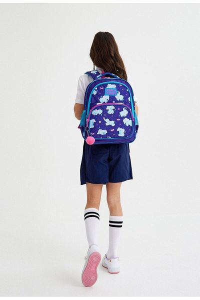 Coral High Set rucsac pentru școală primară cu trei ochi, mov, drăguț, elefant, fetiță