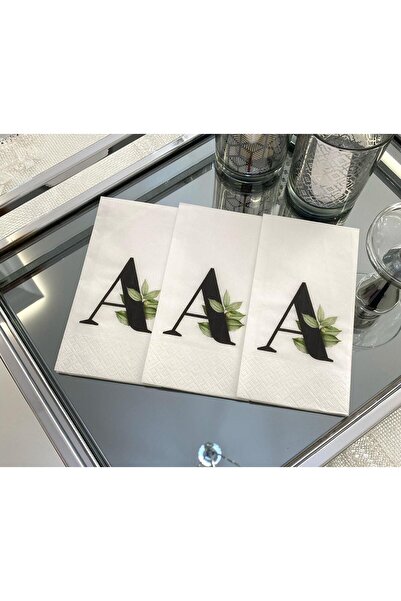 busrasdesign مجموعة مناديل عرض خضراء مكونة من 16 قطعة